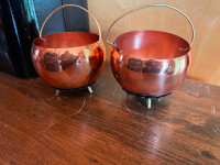 Copper Craft Guild Copper Bowls  w/Handle/ Copper Cauldrons