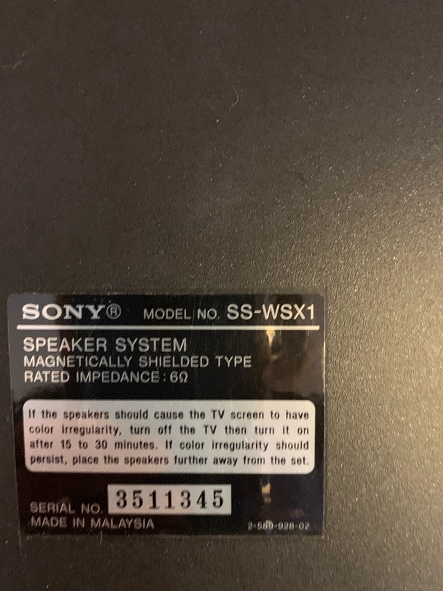 Sony speaker system in Video & TV Accessories in Moncton - Image 2