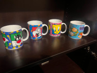 x4 1990's Looney Tunes Coffee Mugs