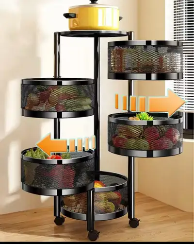 5-Tier Rolling Storage Rack new in box, View more