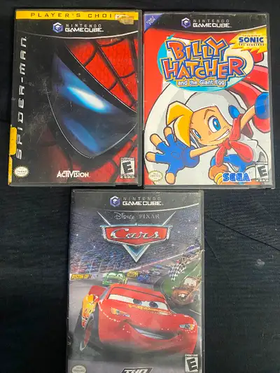 I am selling these Nintendo GameCube Fames for the following prices: 1. Spider Man - $20 2. Disney P...