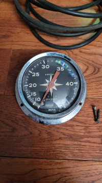 Vintage Airguide Sea Speed Dash Mount Speedometer untested 0 - 4