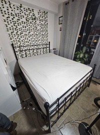 Queen bed frame + mattress