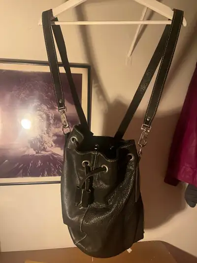 Vintage Leather Bucket Bag, View more