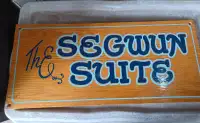 The Segwun Suite wood sign,