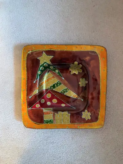 Christmas NEW - 10" Square Xmas Dish/Platter, View more