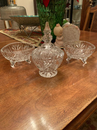 Pinwheel Crystal Candy Dishes, $50