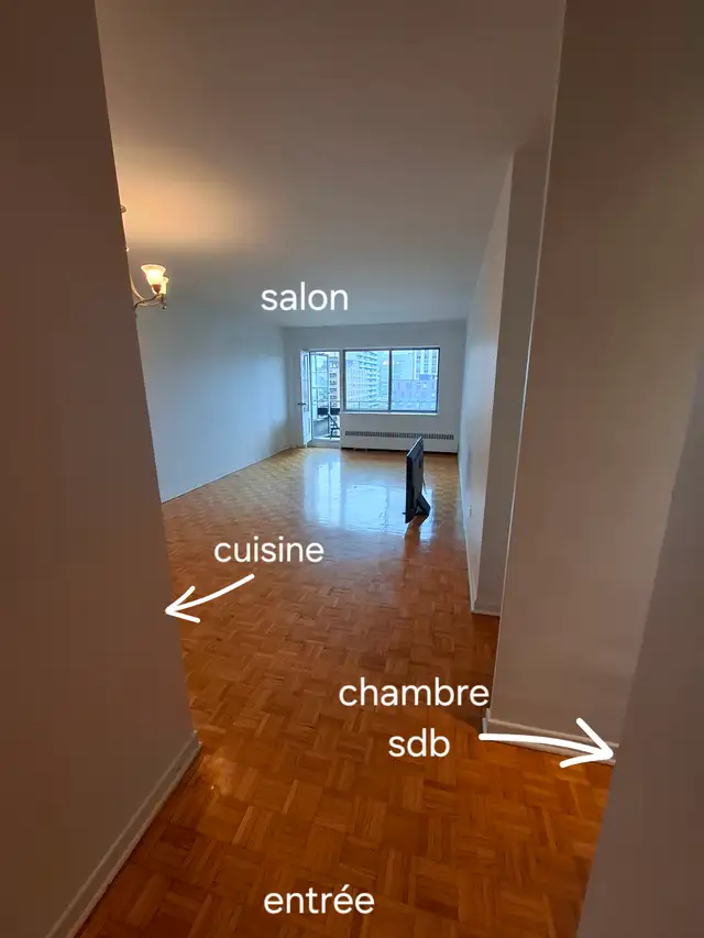3 1/2 FOR LEASE TRANSFER – 660 SQ FT – $1,516/MONTH – VILLE-MARIE