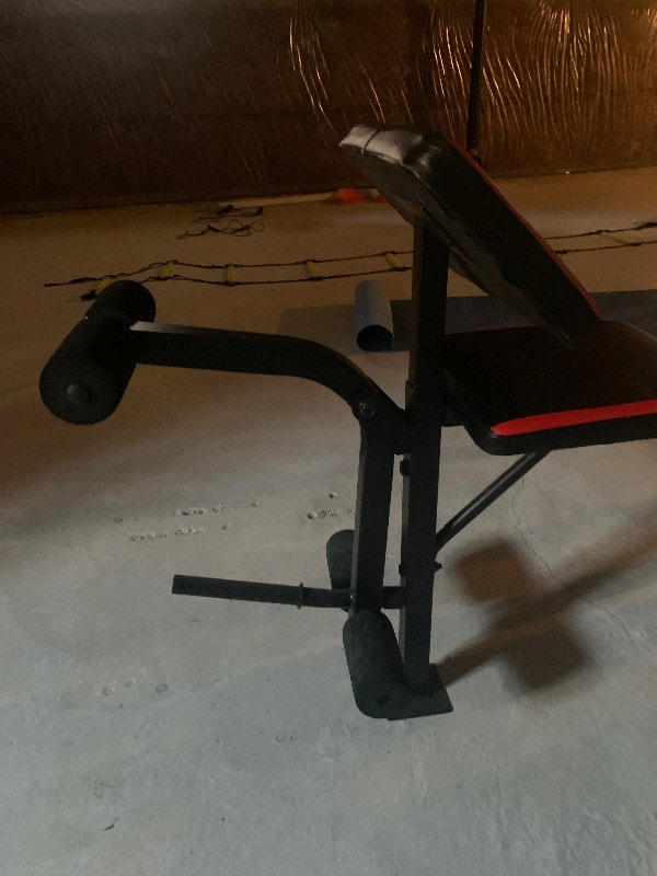 Cap Barbell Adjustable Weight Bench with 100 lb weight set Exercise