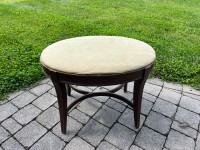 Vintage oval shaped dressing table seat