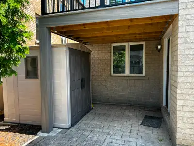 Spacious and bright, ground level 1-bedroom + large den renovated basement apartment in a desirable...