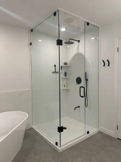 SHOWER GLASS ENCLOSURE SHOWER DOOR BATHTUB SLIDING GLASS DOOR, View more
