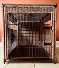 Large wicker dog crate