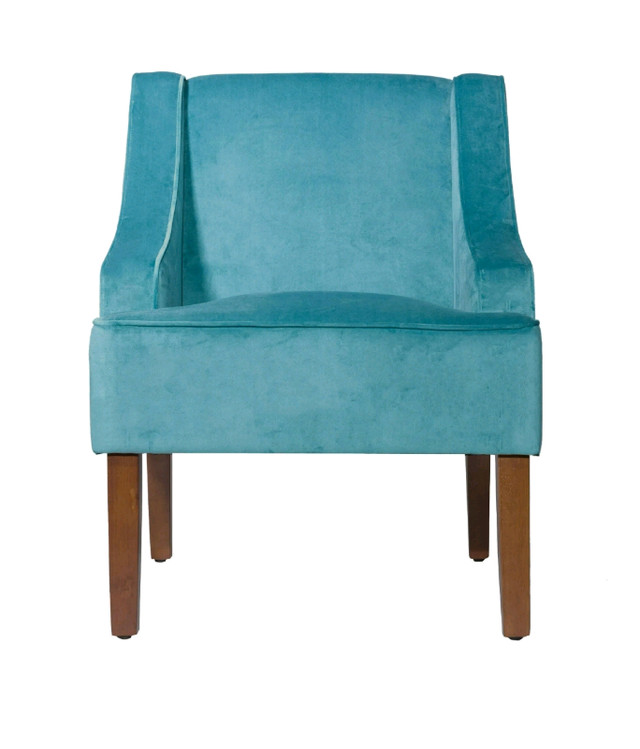 Porch & Den Lyric Turquoise Velvet Swoop Arm Accent Chair /New in Chairs & Recliners in Markham / York Region - Image 4