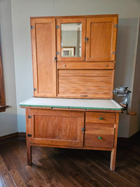 Hoosier Rolltop Cabinet with Flour Sifter and Meat Grinder