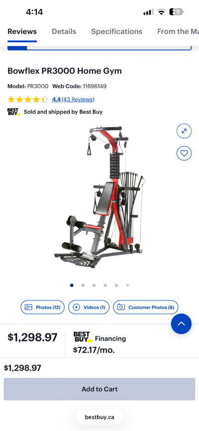 Bowflex PR3000 Home Gym (Scarborough), View more