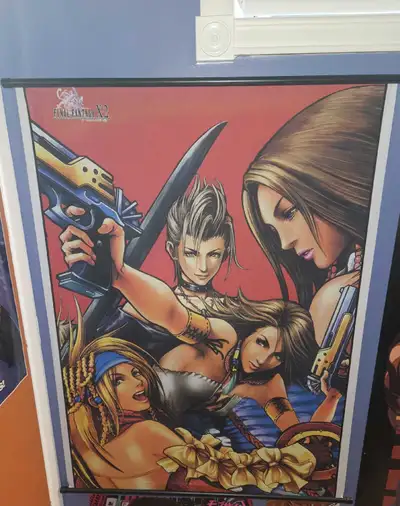 final fantasy X-2 wall scroll X-large, View more