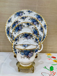 Tea cup & saucer ONLY- Blue  Moonlight Royal Albert  