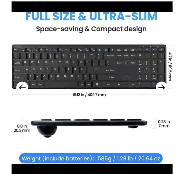 New Wireless 2.4G USB Ultra Slim Keyboard64269660145409121