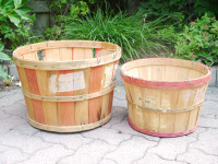 2 Wooden Bushel Baskets, $10 for both