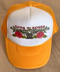 Vintage VTG Rare Guns N' Roses Mesh Snapback Cap Hat Nissun 1980