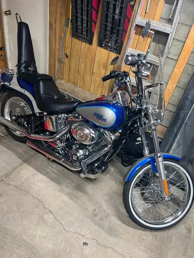 2009 softail custom 18,000 km on it. Original stock comes with the original seat and back rest as we...
