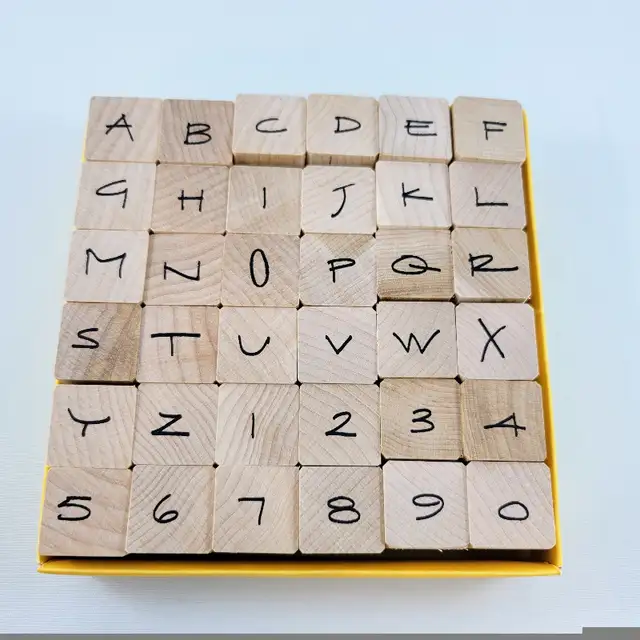 Penny Black Alphabet Rubber Stamps Kate Text Uppercase And Numbe in Hobbies & Crafts in Strathcona County - Image 3
