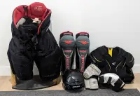 Player Equipment - Pants, Shoulder Pads/Shin/Elbow Pads/Helmet
