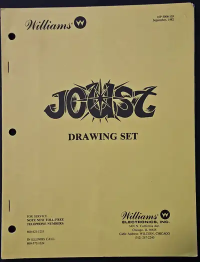 JOUST ARCADE GAME MANUALS - WILLIAMS, View more