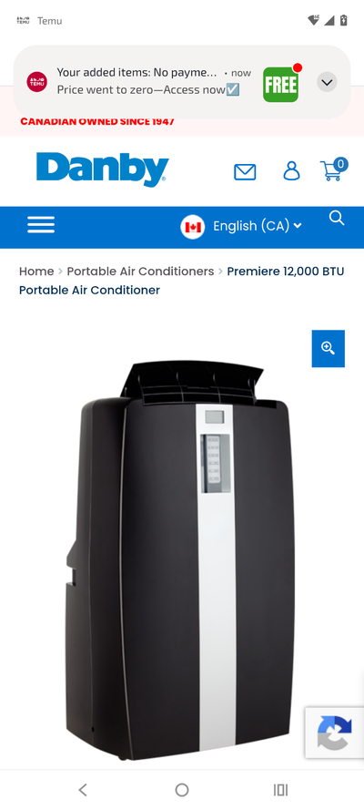 Stay cool and comfortable with this Danby Premiere 12,000 BTU portable air conditioner, designed to...