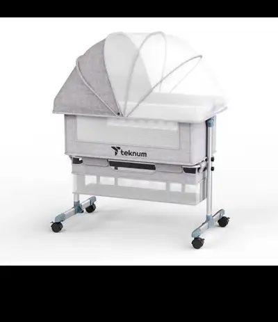 Brand new in box Check the last photo for the right color Teknum Bedside Crib - dark Grey Pick up in...
