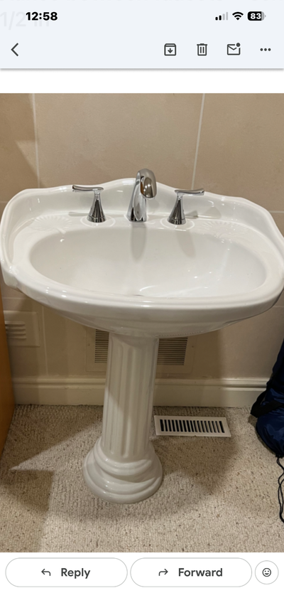 Pedestal sink, View more