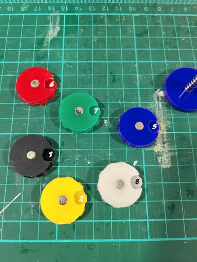 Acrylic Wound Counters/Damage Dials X5 Great For Warhammer 40k