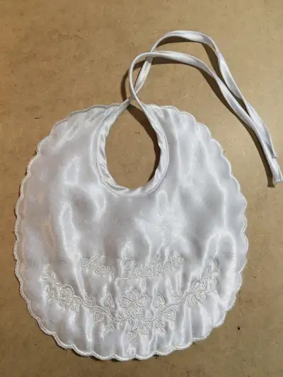 Baptism baby bib, View more