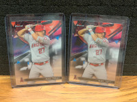 (2) 2021 Topps Finest Silver/Purple Refractor Mike Trout⚾️