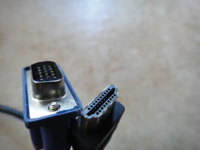 VGA and HDMI cable, supports monitor or monitor arm