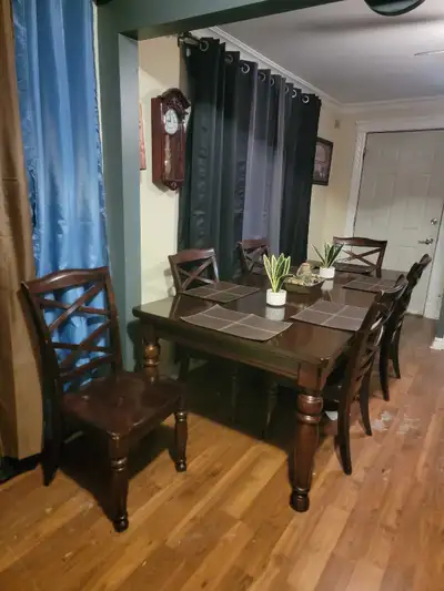 Dinning room table and hutch, View more