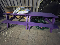 Kids picnic tables painted OBO