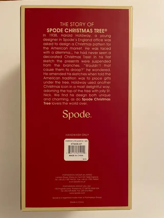 Spode 1625051 Christmas Tree Champagne Flutes - 4 Count65561388629251121