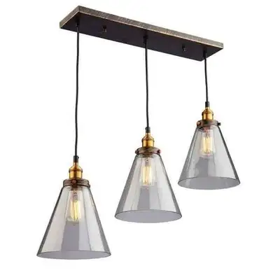 Light Fixture 3 piece pendant, View more