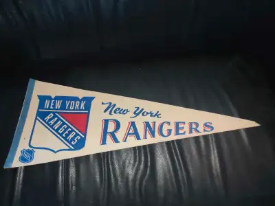 New York Rangers Vintage 1970's Team Logo Pennant, View more