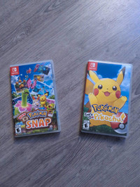 Pokemon Snap and Let's go Pikachu, $60 each or $100 for both
