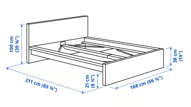 MALM Queen Bed Frame / Cadre de lit - Dark Brown/Brun foncé in Beds & Mattresses in West Island - Image 3