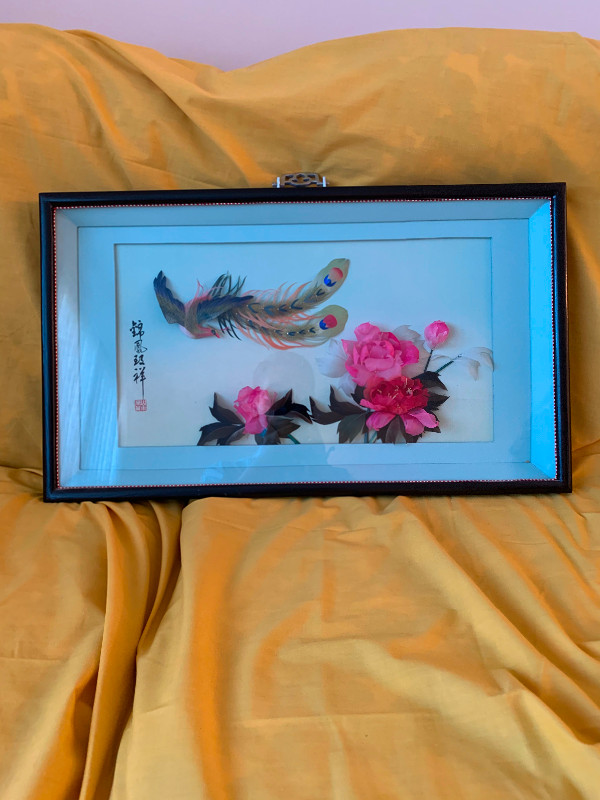 Bird and Flower Shadow Box Art Picture in Arts & Collectibles in Edmonton