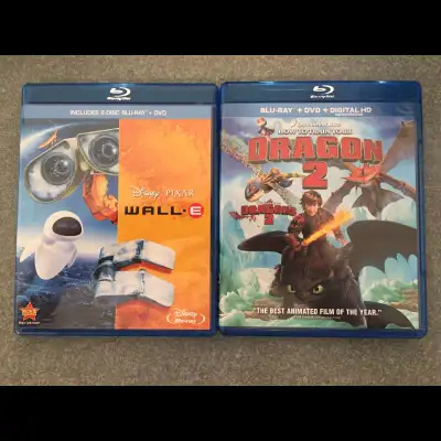 Disney blurays mint shape Wall - E How To Train Your Dragon 2, View more