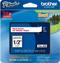 Brother P-Touch TZ-232 Label Tape TZe232 Ptouch TZ232 TZe-232 