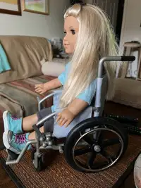 American Girl Doll, 18 inches with the Wheelchair- $85 for Both