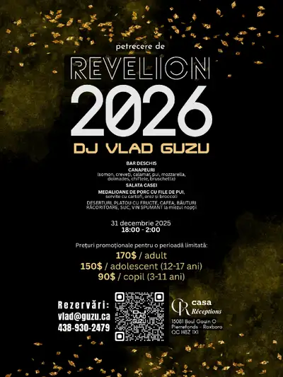 Revelion 2026 la Montreal cu DJ Vlad Guzu, View more