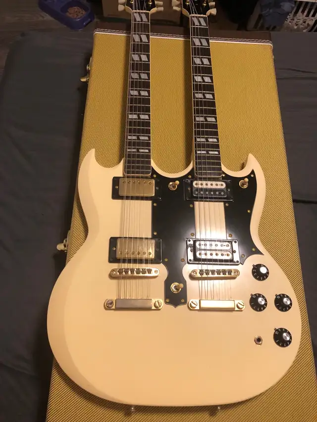 Rare Lawsuit Ibanez double neck 12/6 string guitar in Guitars in Victoria - Image 8