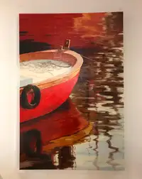 Peinture tableau toile avec bateau/Painting Canvas with boat